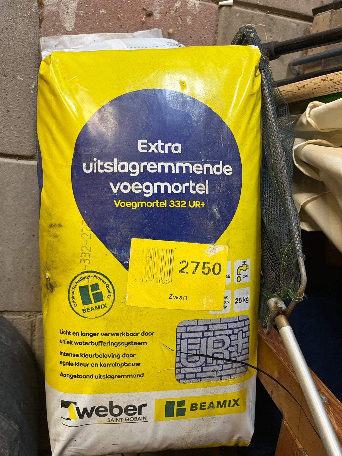 Weber Beamix 3 zakken Extra Uitslagremmende Voegmortel Zwart, Ophalen of Verzenden, Nieuw, Overige materialen, Overige typen