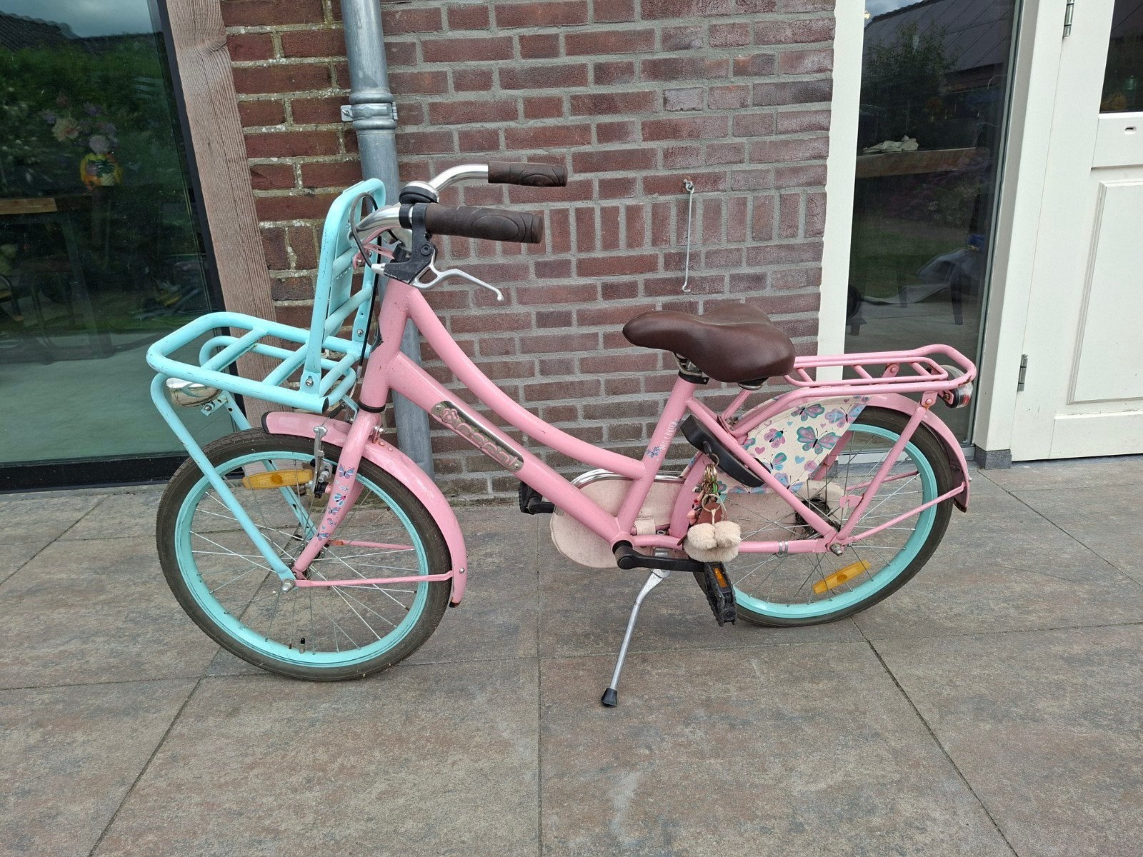 Popal Meisjesfiets 20 inch - Roze met mandje, Ophalen, Gebruikt, 20 inch, Popal