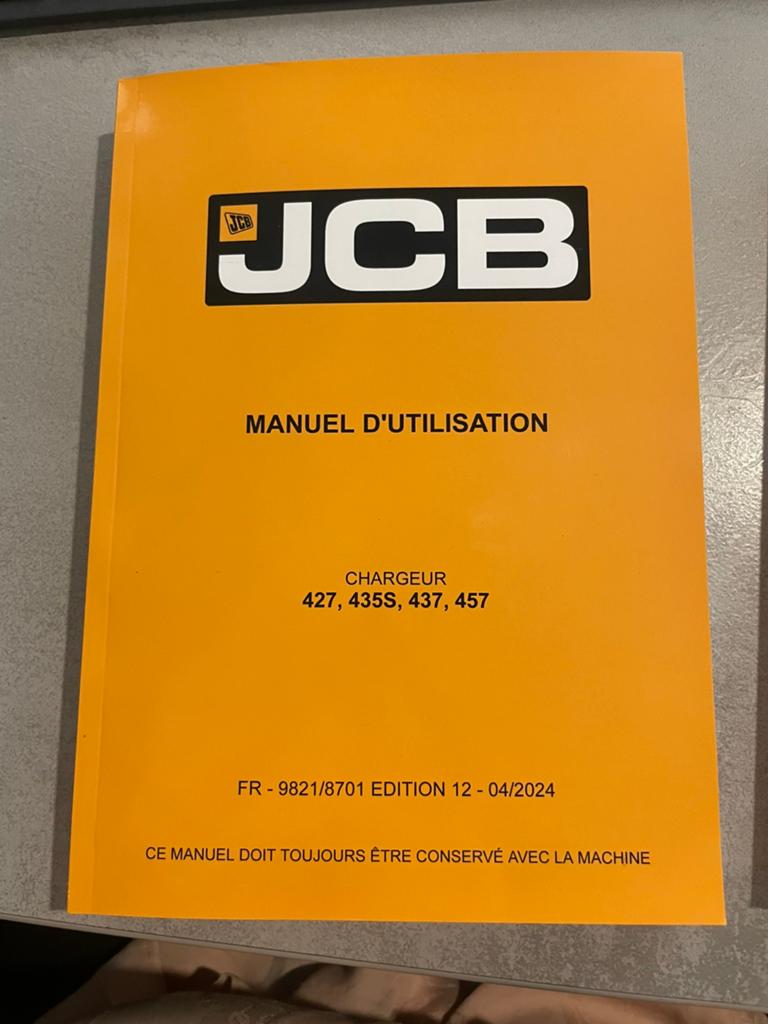 JCB 427,435S,437,457 handleiding Frans, Ophalen of Verzenden, Nieuw, Werktuigbouwkunde
