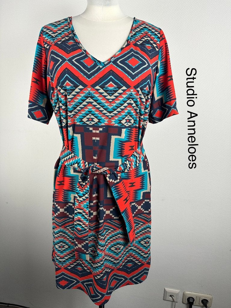 Studio Anneloes Jurk  (mt: 42) VL/407, Studio Anneloes, Blauw, Studio Anneloes, Maat 42/44 (L)
