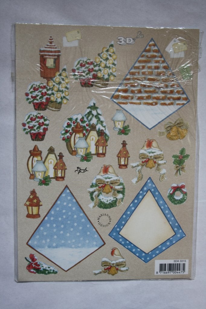19 st. A5 knipvellen A5 3D marianne design 9947, Ophalen of Verzenden, Nieuw, Kerst, Knipvel