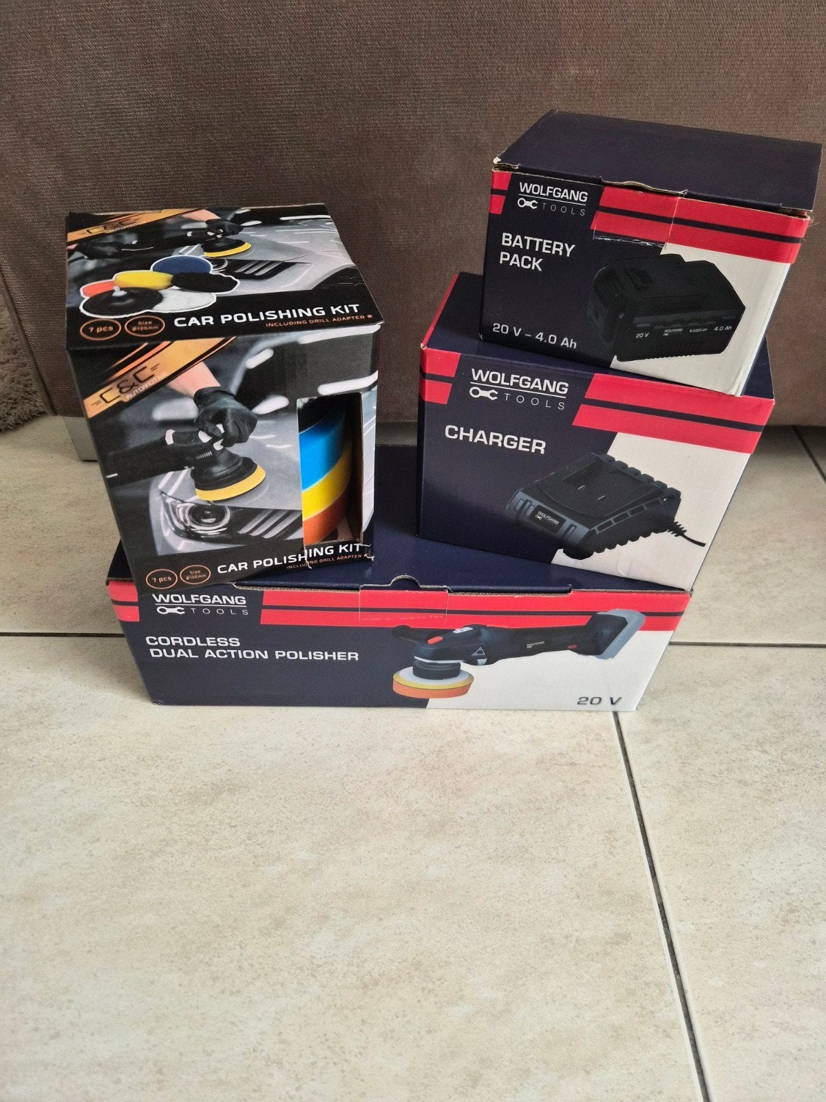 Wolfgang Tools polijstmachine + accu + lader + polijstpads., Ophalen of Verzenden, Nieuw