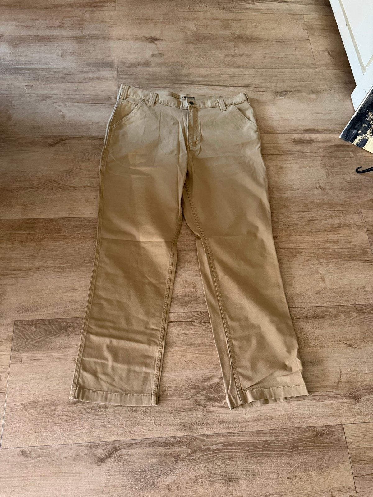 Carhartt Relaxed Fit Broek - Licht Mosterdgeel Maat 38x32, Ophalen of Verzenden, Gedragen, Overige maten, Geel