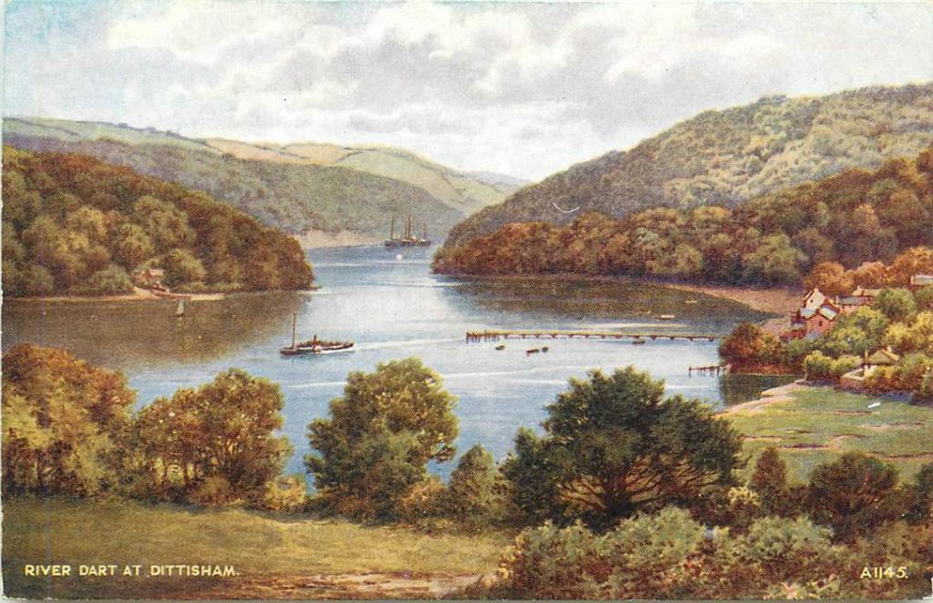 381-411-021 River Dart Dittisham, Verzenden, Voor 1920, Engeland