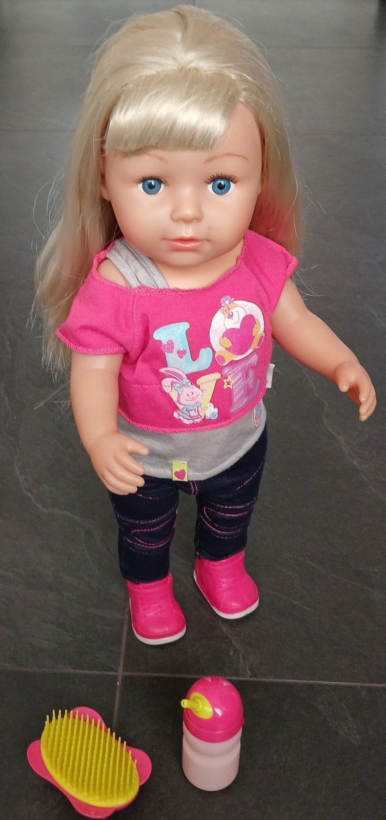 Baby Born Sister zus pop, Ophalen of Verzenden, Zo goed als nieuw, Babypop