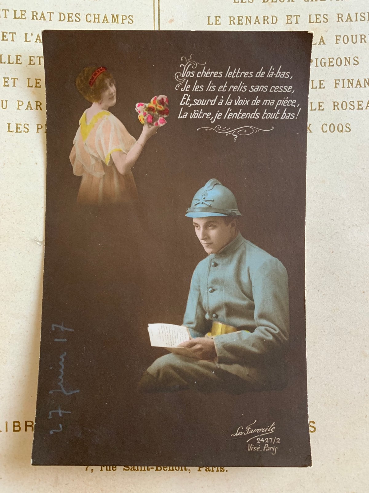 27-6-1917 Van militair Jean (KM), Ophalen of Verzenden, Voor 1920, Gelopen, Overige thema's