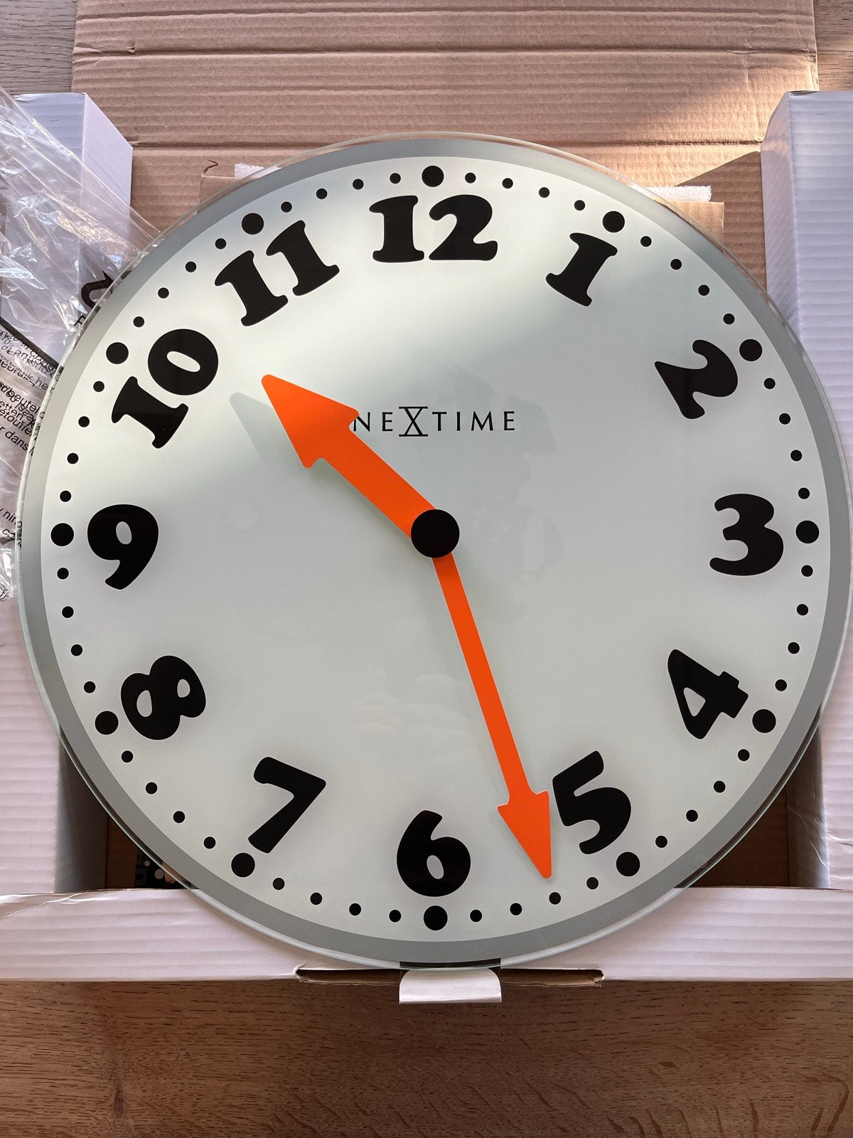 NEXTIME Wandklok - Nieuw in verpakking, Wandklok, Wit, Analoog, Werkt op batterijen