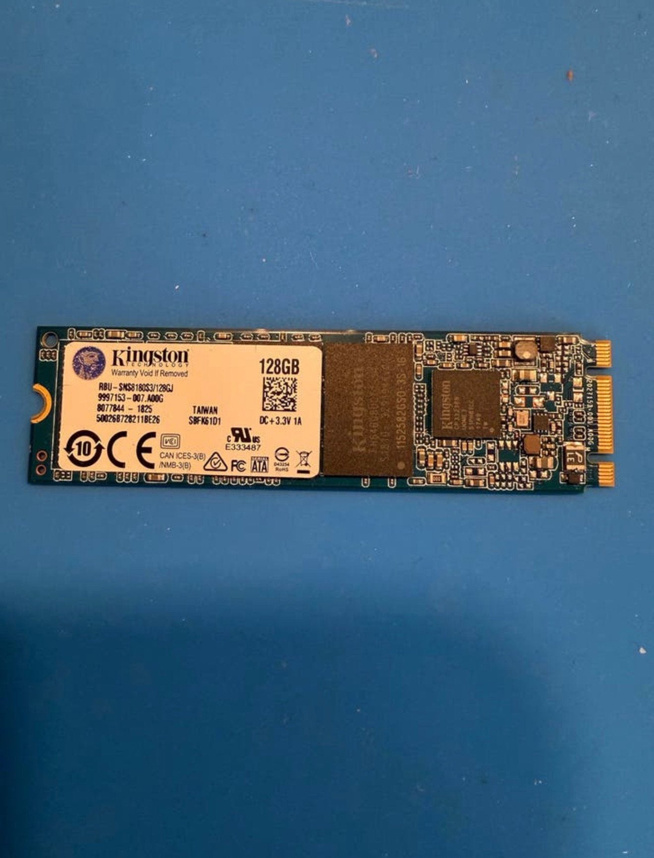 Kingston 128GB SSD M.2 SATA Intern - Zo goed als nieuw, Computers en Software, Harde schijven, Kingston, Ophalen of Verzenden