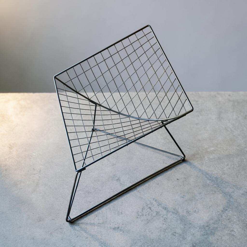 Niels Gammelgaard Oti fauteuil - Vintage IKEA draadstoel, Ophalen, Ikea Niels Gammelgaard, Vintage design MCM, Gebruikt
