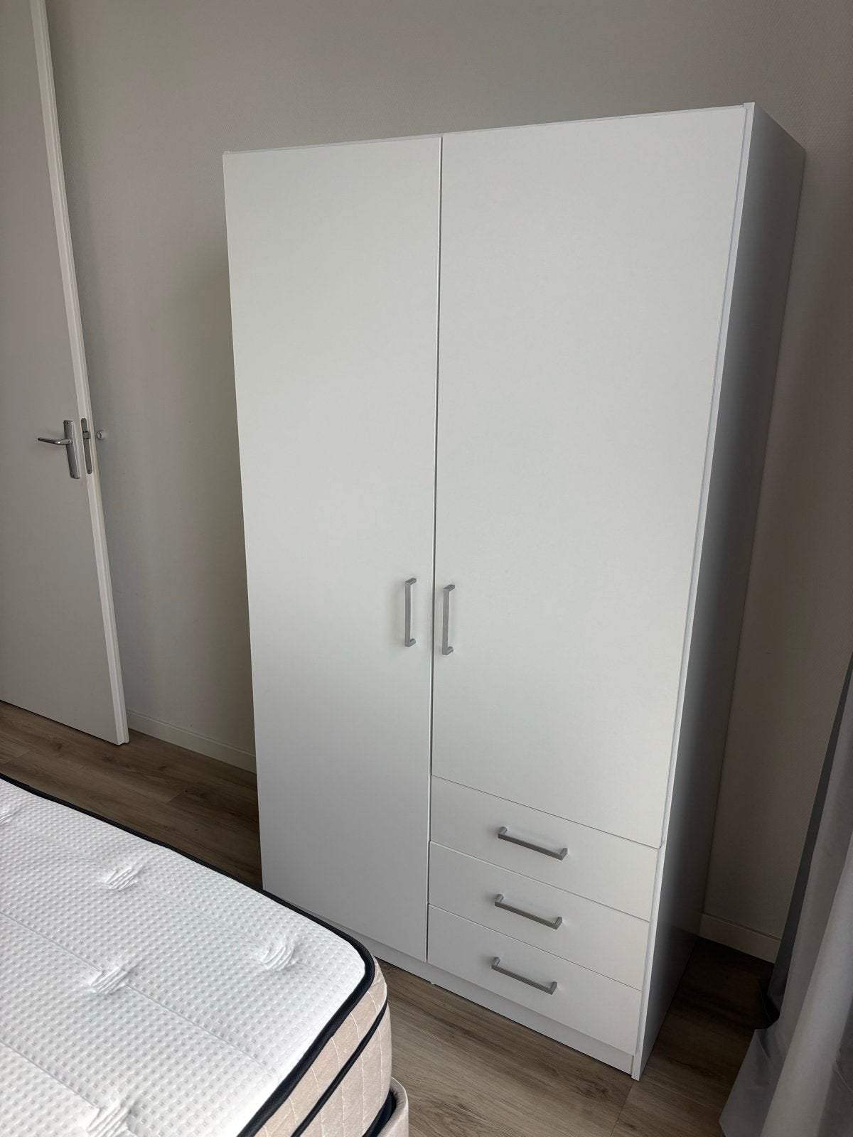Witte kledingkast JYSK Fandrup (97x176 cm), Ophalen, Kunststof, 50 tot 100 cm, Zo goed als nieuw