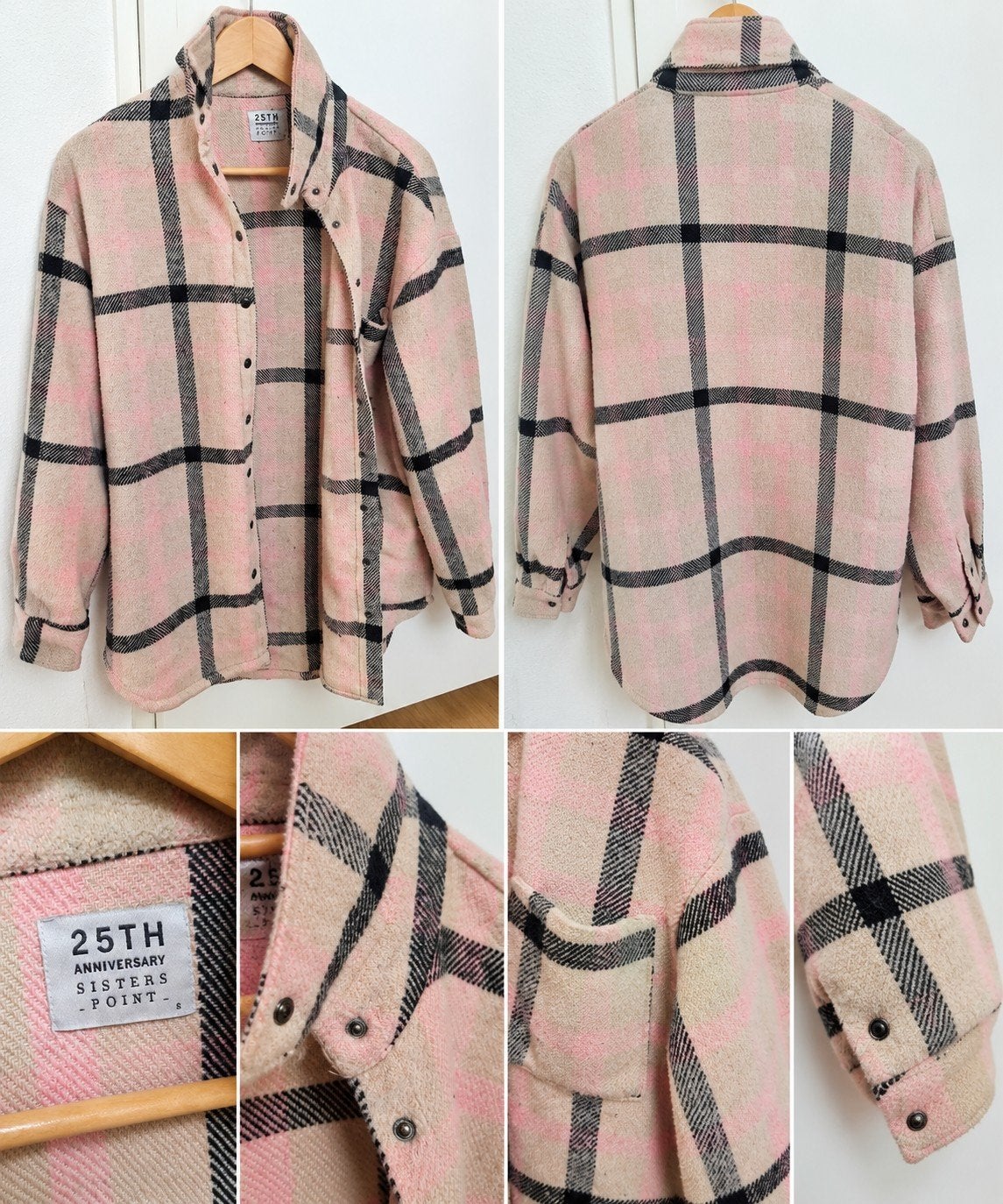 Sisters Point geruite jas/overshirt - roze - maat S, Sisters Point, Ophalen of Verzenden, Zo goed als nieuw, Roze