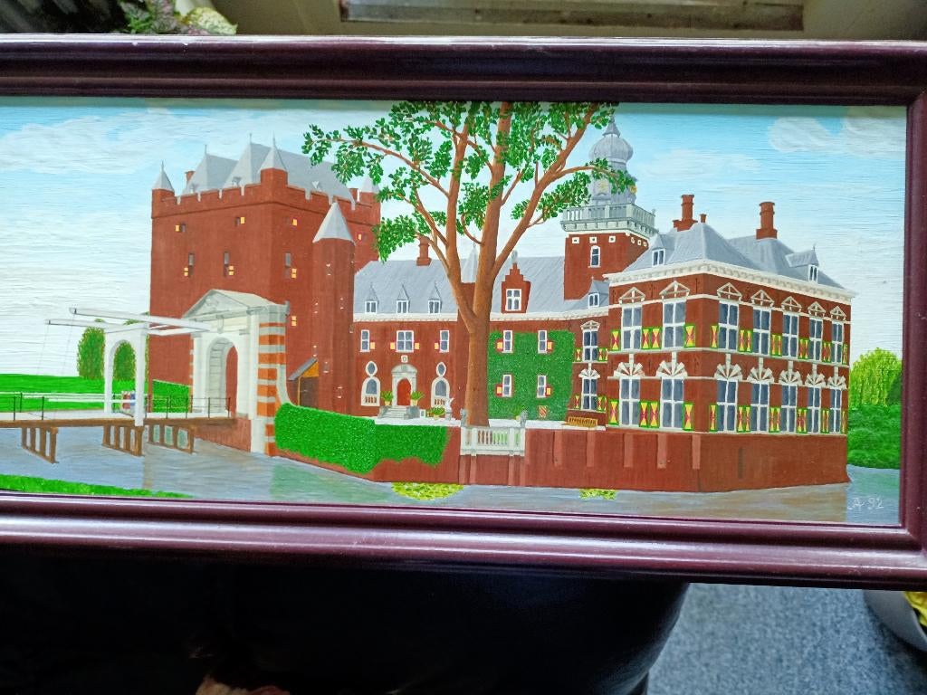 Schilderij kasteel Nyenrode University Breukelen, Antiek en Kunst, Ophalen