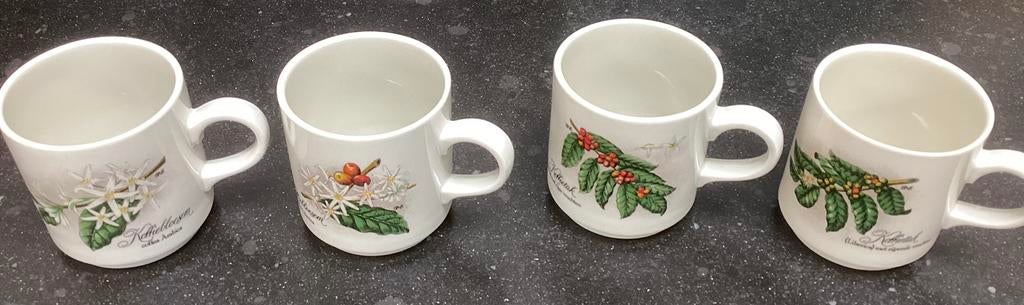 Vintage Villeroy & Boch, Douwe Egberts koffie mokken., Ophalen of Verzenden, Zo goed als nieuw, Overige stijlen, Kop(pen) en/of Schotel(s)