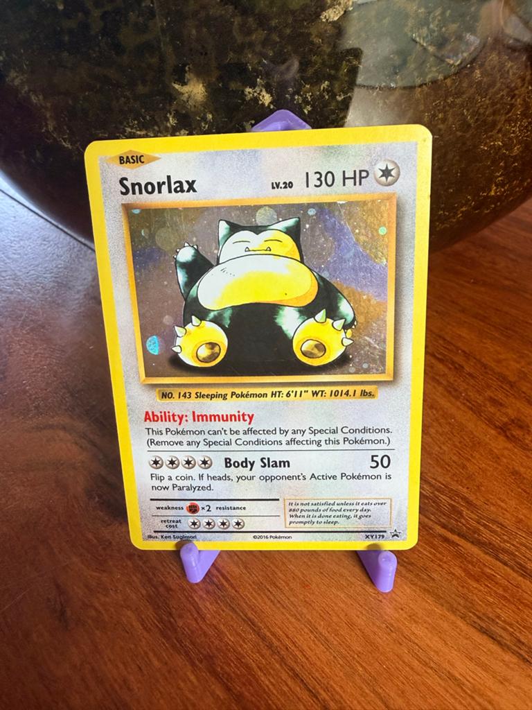 Pokémon Snorlax XY179 Black Star Promo kaart, Ophalen of Verzenden, Zo goed als nieuw, Losse kaart