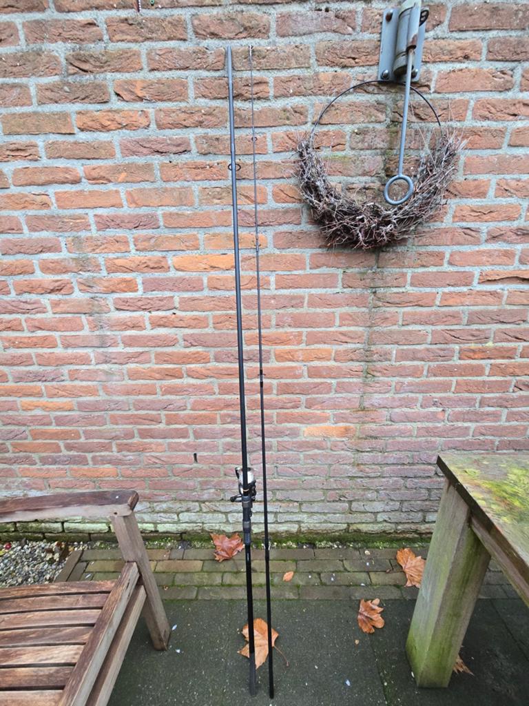 Karperhengel S-Plus 12' 2.75lb met terugloop molen, Watersport en Boten, Hengelsport | Karpervissen, Ophalen of Verzenden
