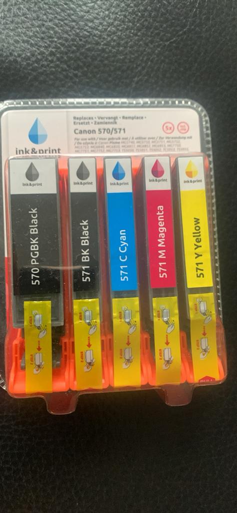 Inktpatroon canon 570 571 model nieuw 5 kleuren, Ophalen, Nieuw, Cartridge