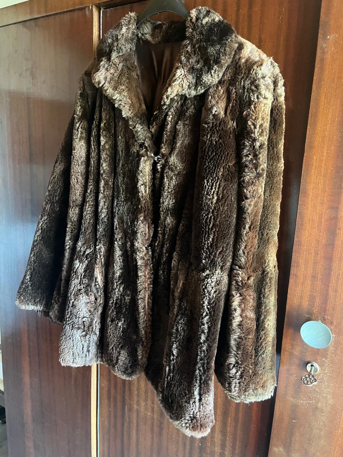 Vintage bontjas jaren 60, echt geschoren bont, A-lijn, Kleding | Dames, Ophalen of Verzenden, Gedragen, Maat 42/44 (L)