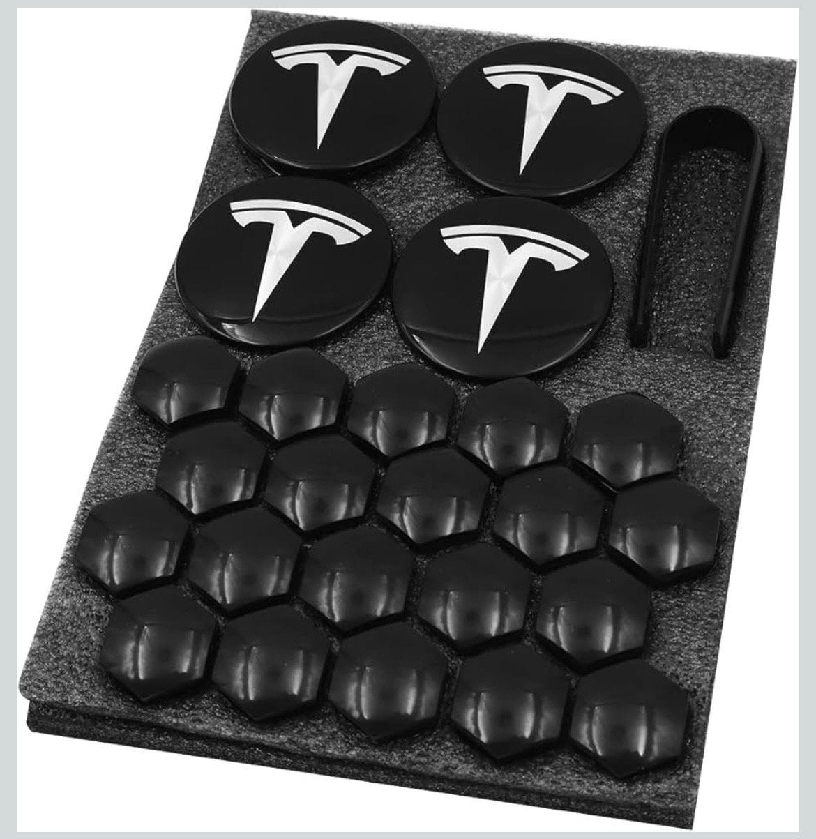 Tesla wieldoppen set - Naafdoppen en moerdoppen, Auto diversen, Wieldoppen, Nieuw, Ophalen of Verzenden