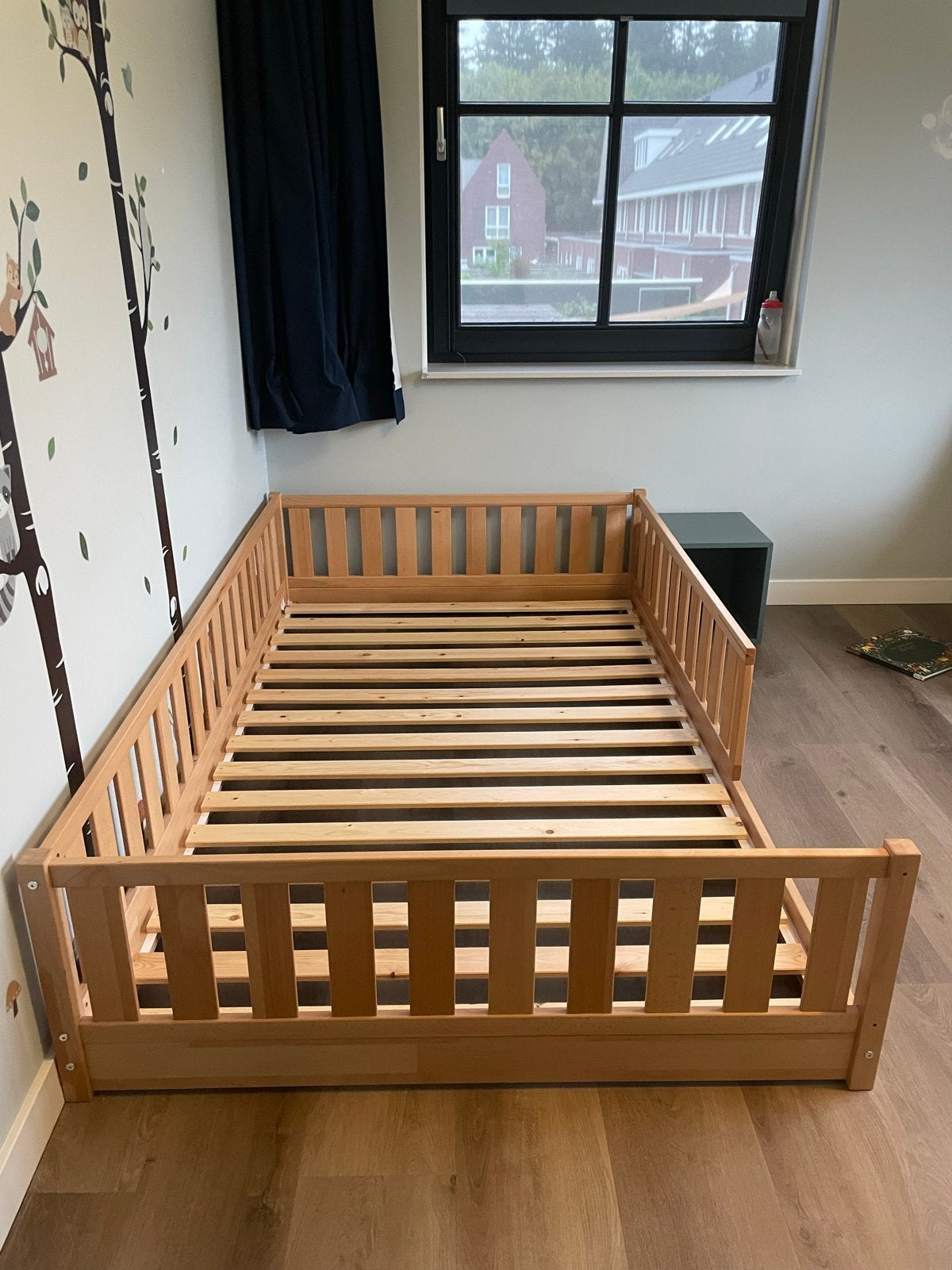 Bodembed kinder/peuter massief eiken 120x200, Ophalen, Zo goed als nieuw, 120 cm, 200 cm