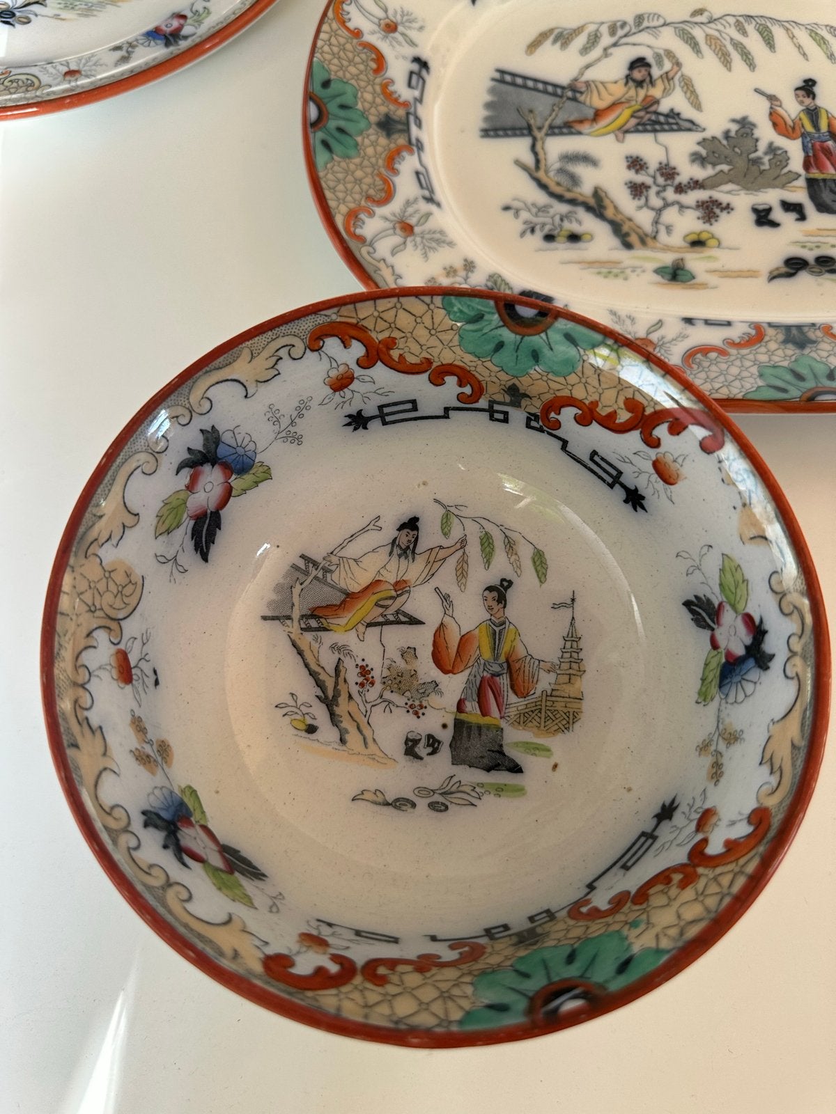 Antieke Petrus Regout Timor Kastkom - Chinees decor, Ophalen of Verzenden