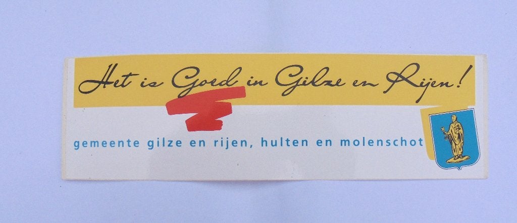 "Het is goed in Gilze en Rijen". Hulten en Molenschot, Ophalen of Verzenden, Zo goed als nieuw