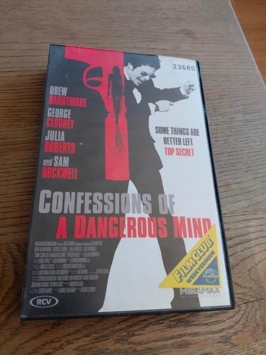 Confessions of a Dangerous mind Ex-Rental VHS FilmClub, Gebruikt, Ophalen of Verzenden, Actie en Avontuur, Vanaf 12 jaar