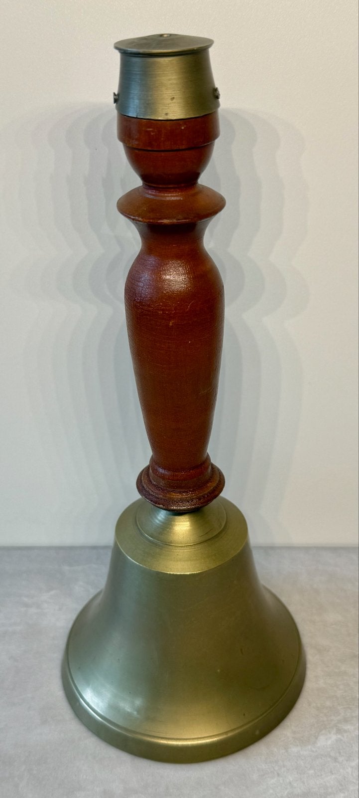 Vintage Messing Handbel met Houten Handvat, Ophalen of Verzenden
