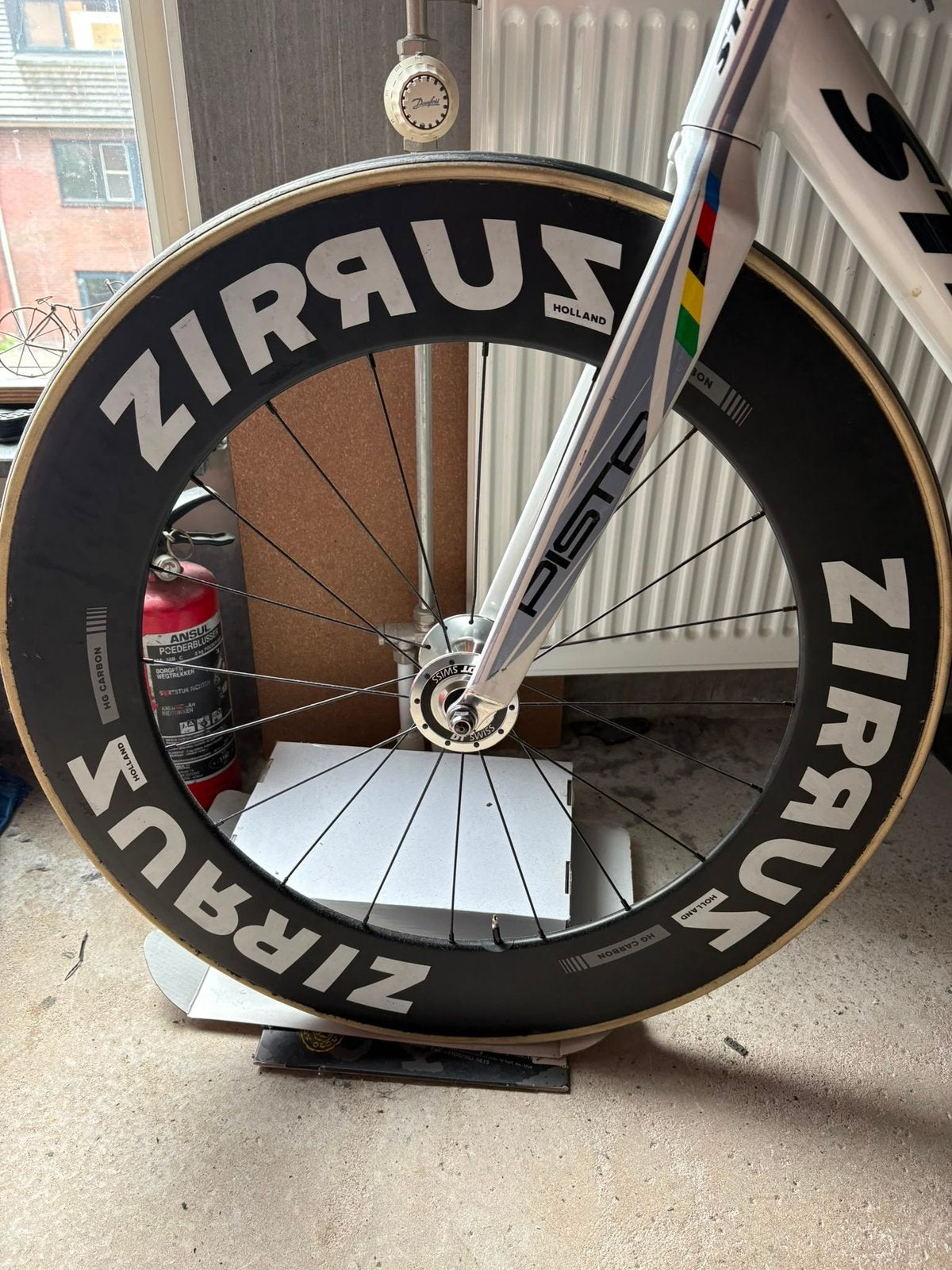 Zirrus wielen met tubes, Gebruikt, Racefiets, Carbon, Ophalen