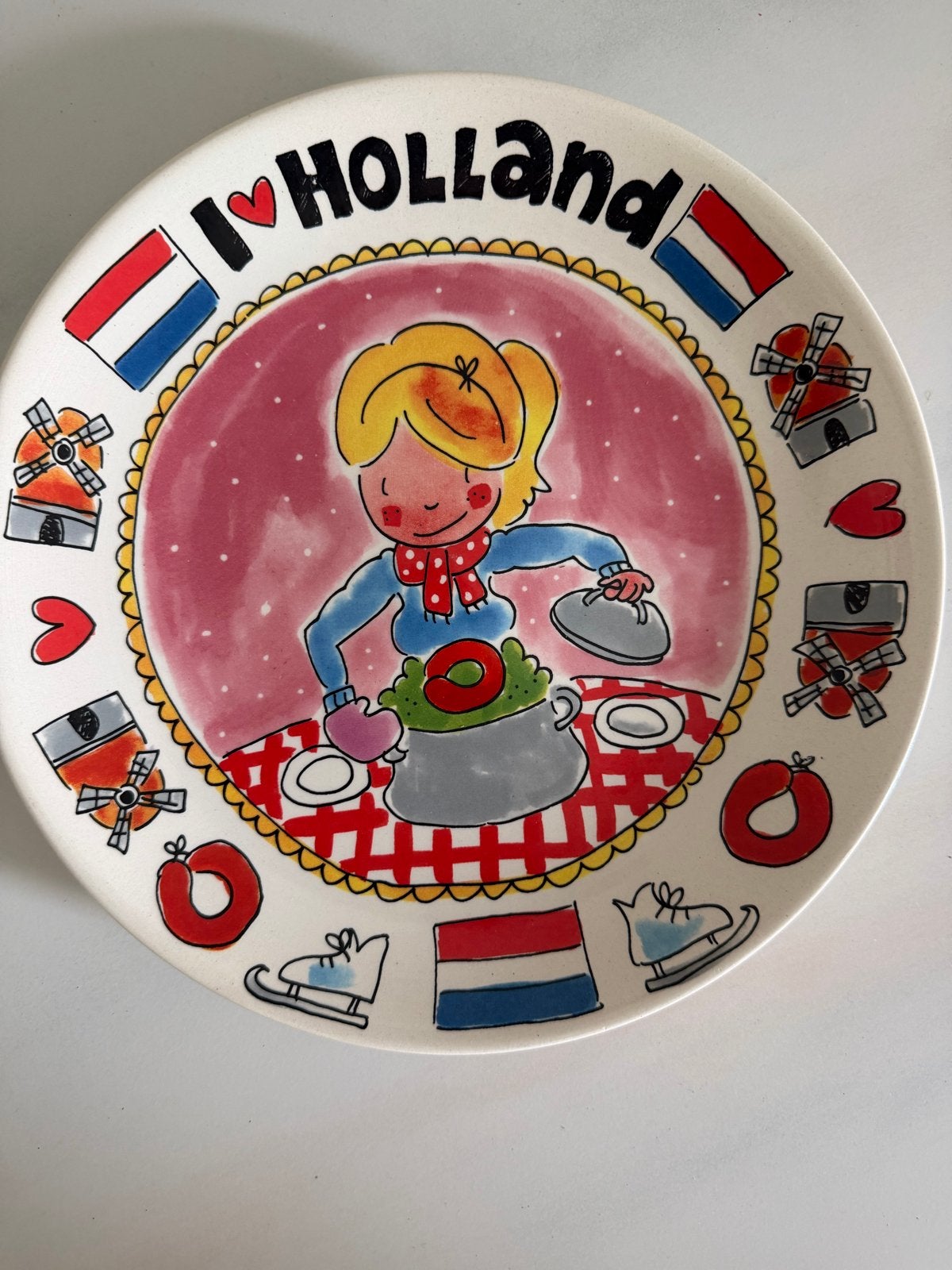 Blond Amsterdam I Love Holland bord, Ophalen, Keramiek, Zo goed als nieuw, Bord(en)