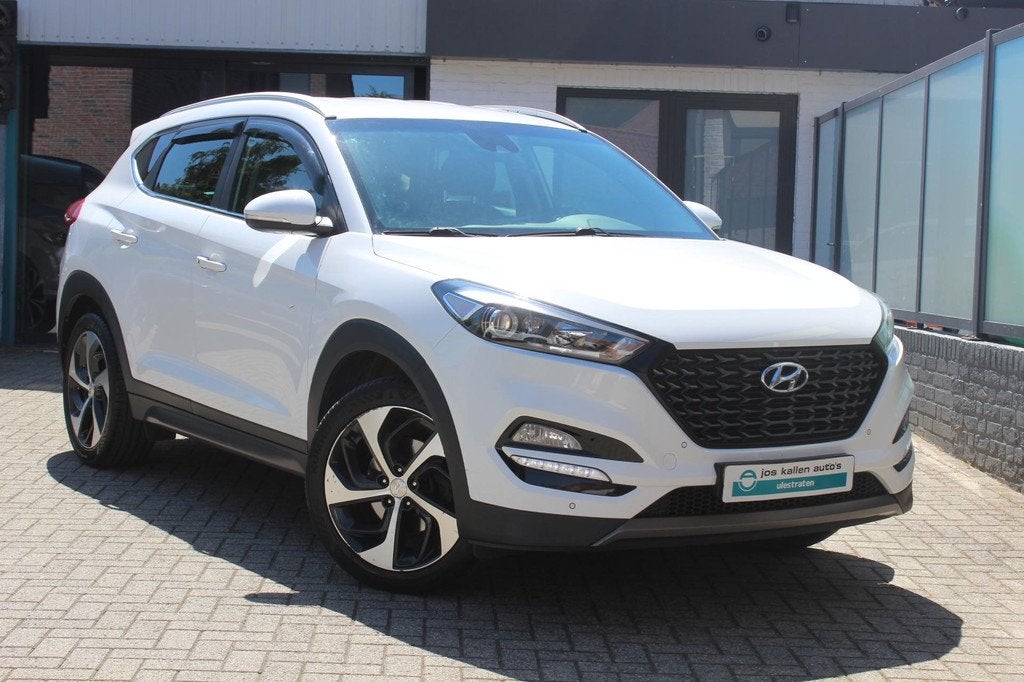 Hyundai Tucson 1.6 T-GDi Premium 177pk Navi, Camera, Cruise,, Auto's, Hyundai, Voorwielaandrijving, Gebruikt, 4 cilinders, Wit