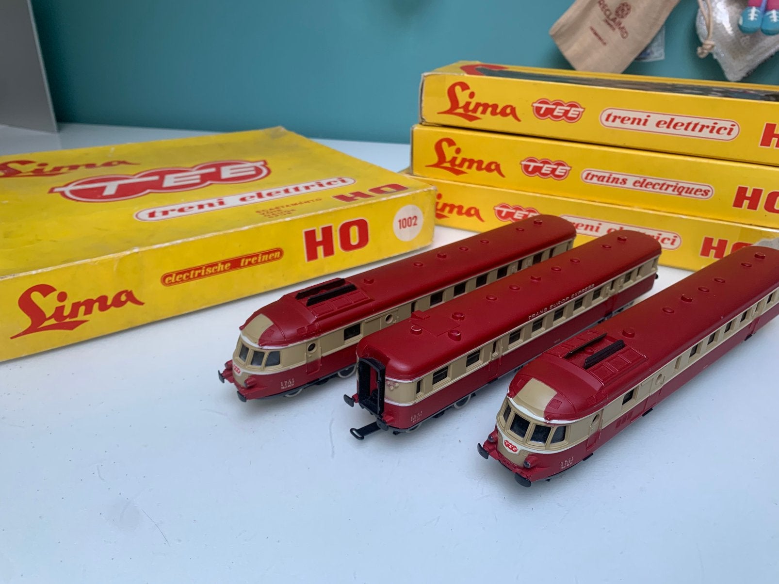 Lima 1002 3-delige SNCF TEE treinset in OVP, Gelijkstroom, Ophalen of Verzenden, Analoog, Lima