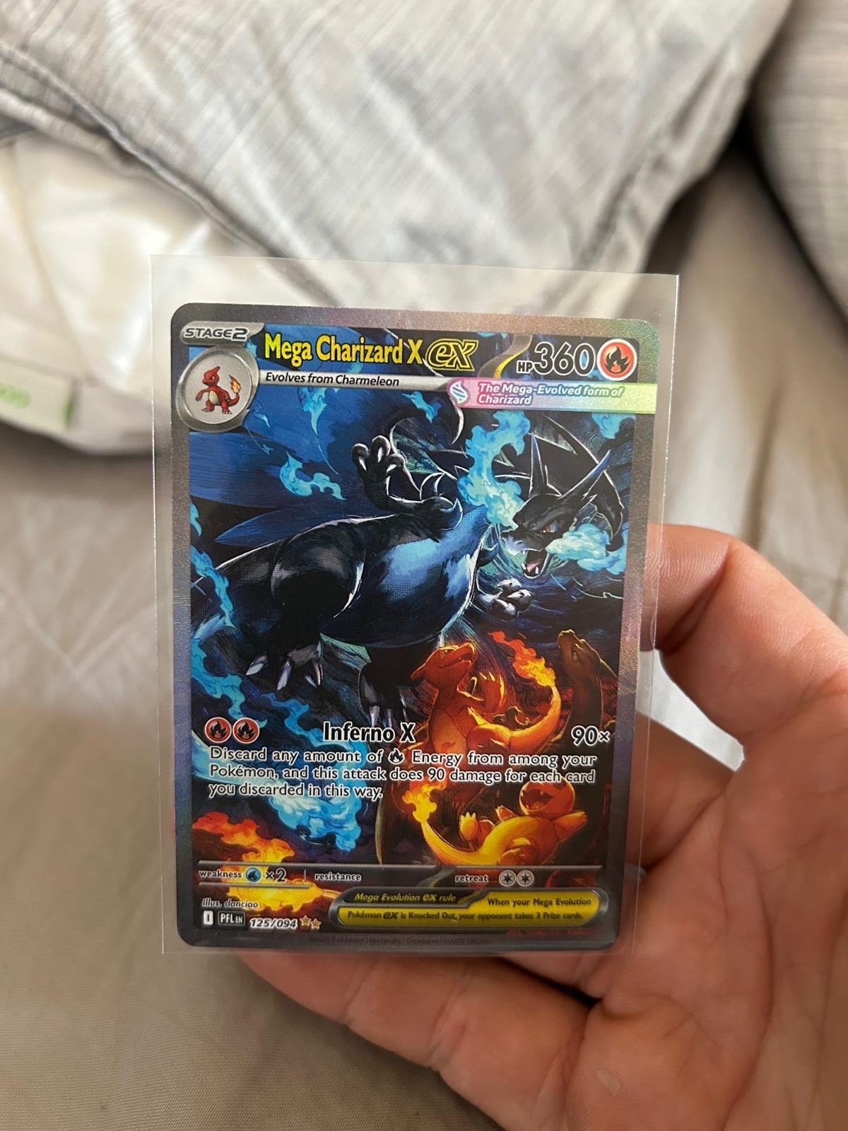 Mega Charizard X EX Pokémon kaart 125/094, Ophalen, Nieuw, Losse kaart, Foil