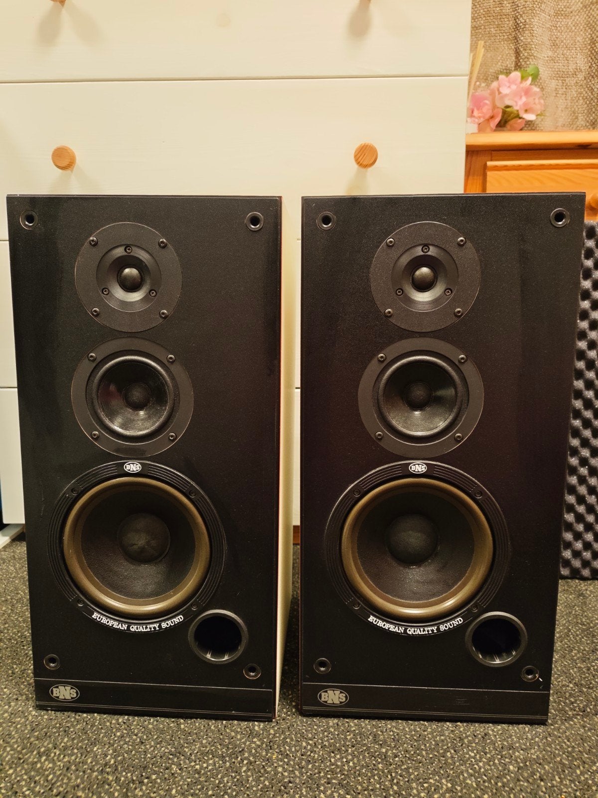 BNS E34 Vintage Luidsprekers, Audio, Tv en Foto, Luidsprekers, Overige merken, Vloerstaande luidspreker, Gebruikt, 120 tot 150 watt