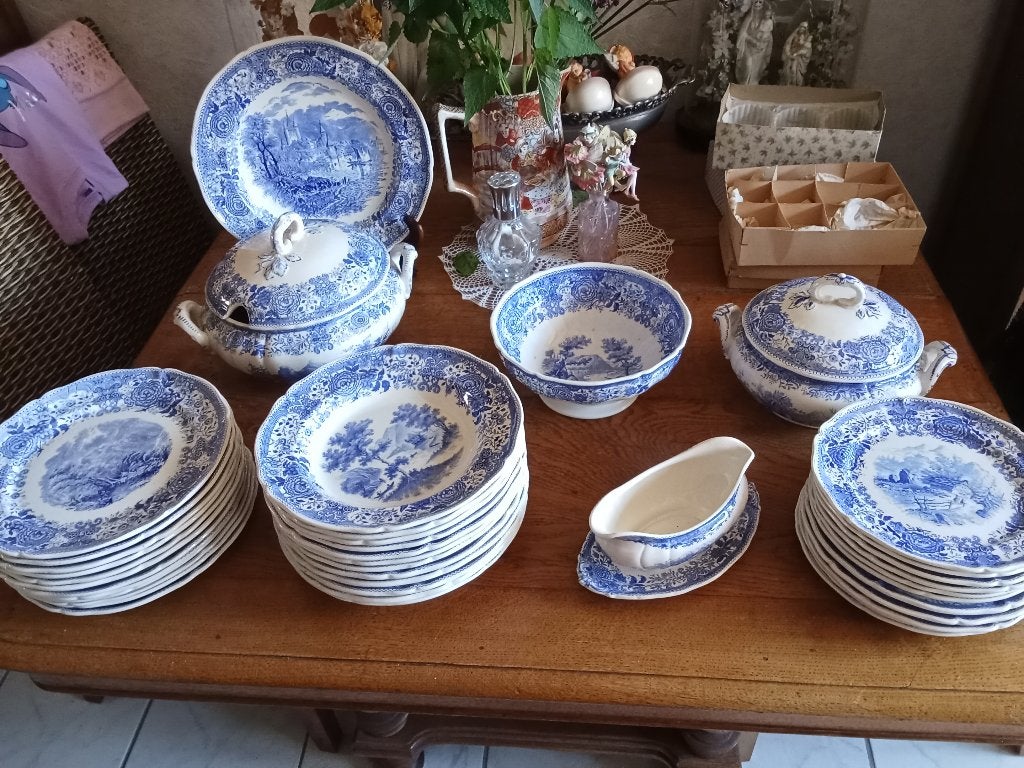 eetservies VILLEROY EN BOCH serie BURGENLAND blauw, Ophalen