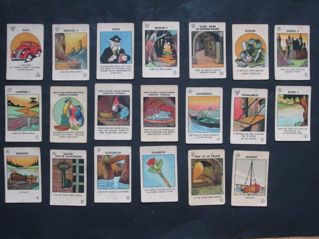 Marten Toonder: Het spel van Tom Poes (1942) Losse kaartjes, Boeken, Gelezen, Marten Toonder, Verzenden, Meerdere stripboeken