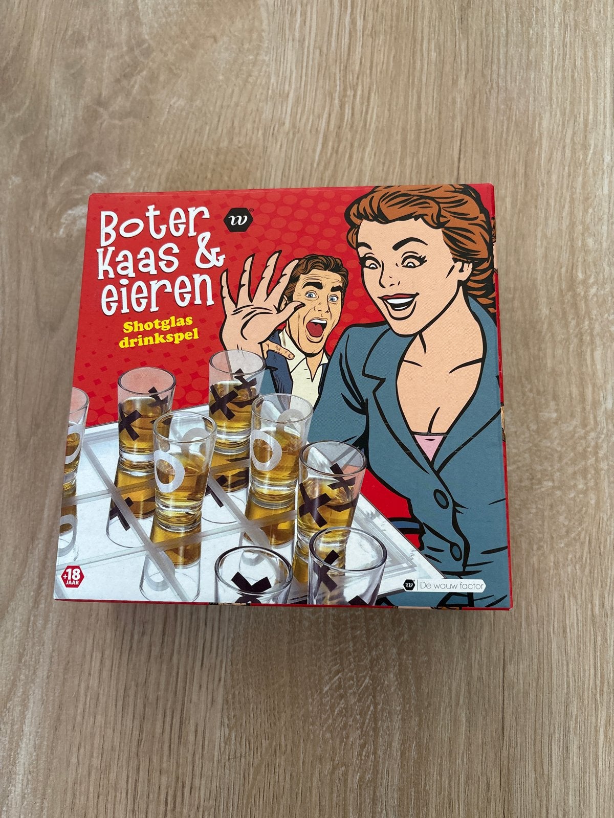 Boter, Kaas & Eieren Shotglas Drinkspel - Nieuwstaat, Een of twee spelers, Ophalen, Zo goed als nieuw