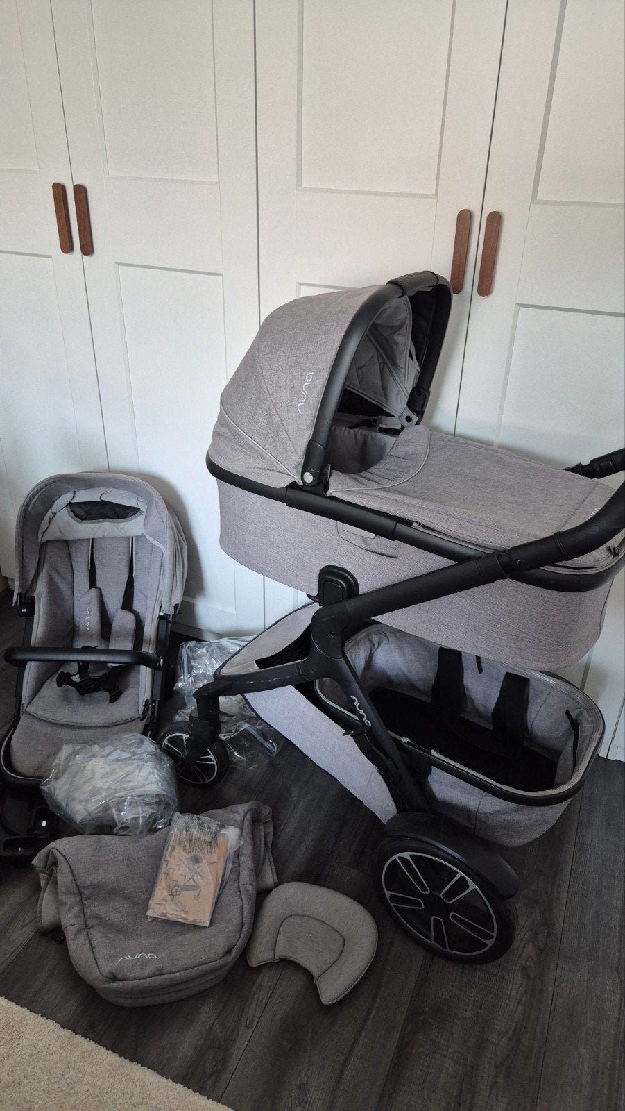 Nuna Demi Grow Duo Kinderwagen Frost - Compleet & Netjes, Kinderen en Baby's, Zo goed als nieuw, Duowagen, Combiwagen, Ophalen