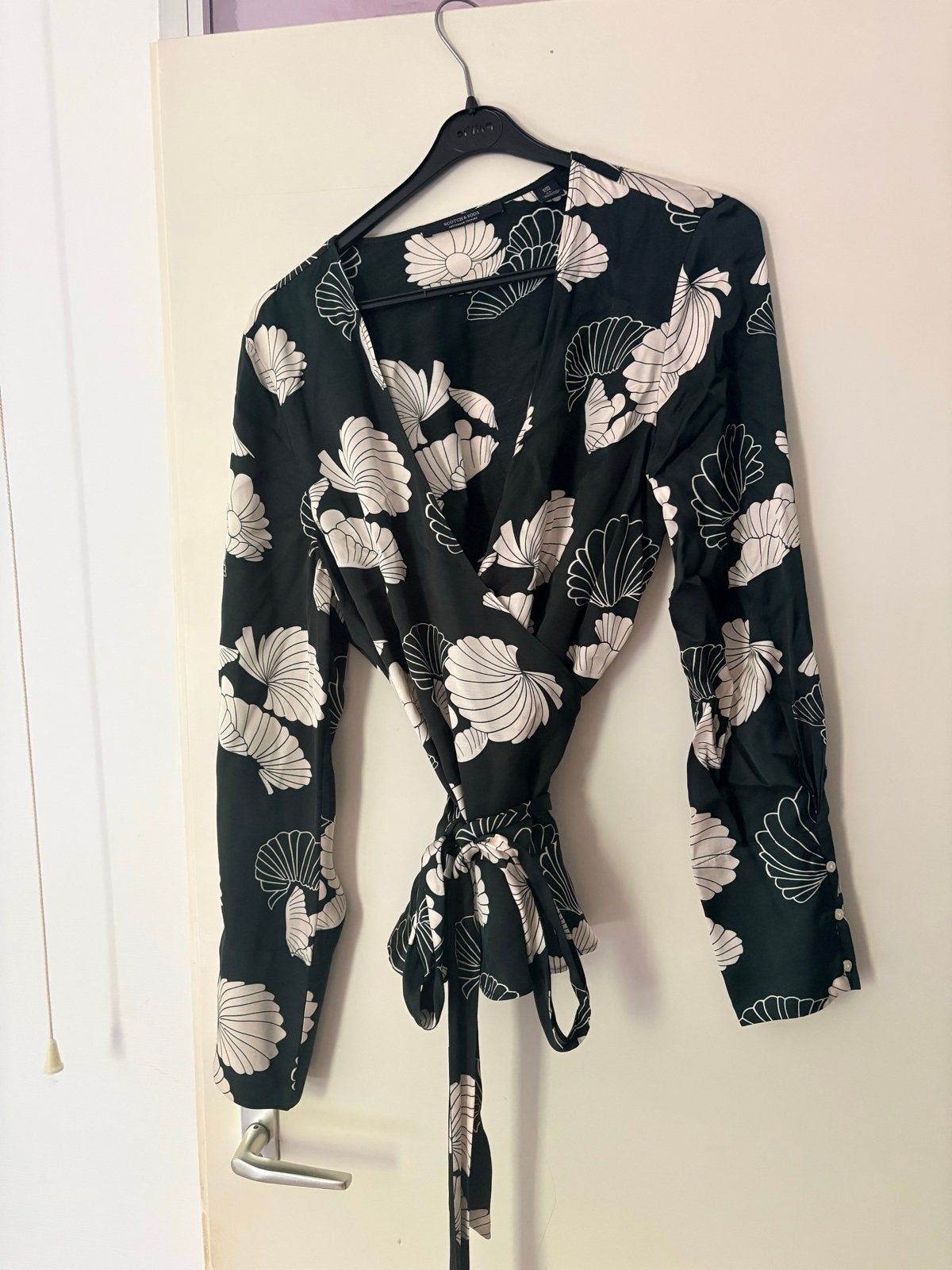 Scotch & Soda Wikkelblouse XL Donkergroen, Verzenden, Gedragen, Maat 46/48 (XL) of groter, Groen
