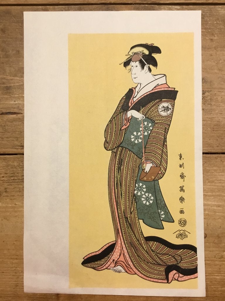 Japanse houtblok prent, Antiek en Kunst, Kunst | Niet-Westerse kunst, Wanddecoratie, Verzenden, Handgemaakt, Papier/karton