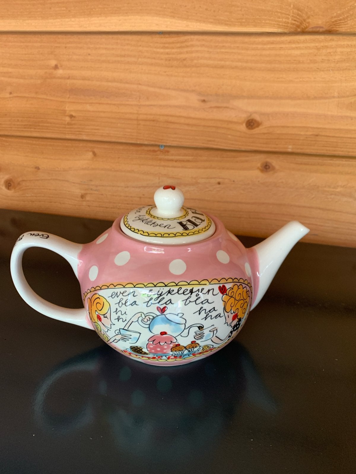 BLOND Amsterdam Roze theepot met stippen, Ophalen, Blond Amsterdam, Keramiek, Overige typen
