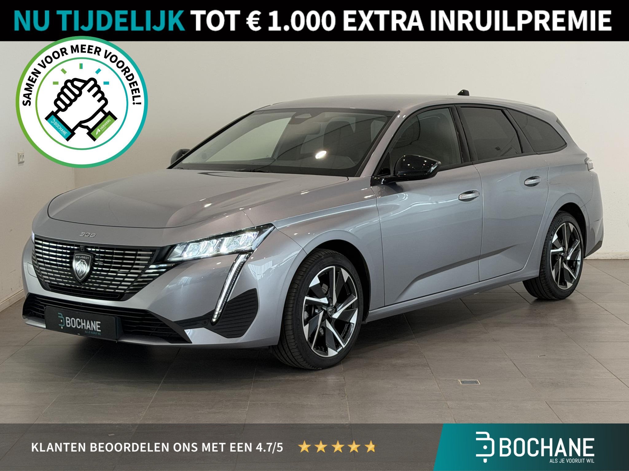Peugeot 308 SW 1.2 Hybrid 136 e-DCS6 Active Pack Business |, Auto's, Gebruikt, 1199 cc, Met garantie (alle), Automatische klimaatregeling