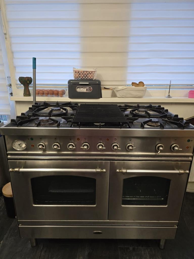 Boretti fornuis met dubbele oven, Ophalen, Gebruikt, 60 cm of meer, 60 cm of meer