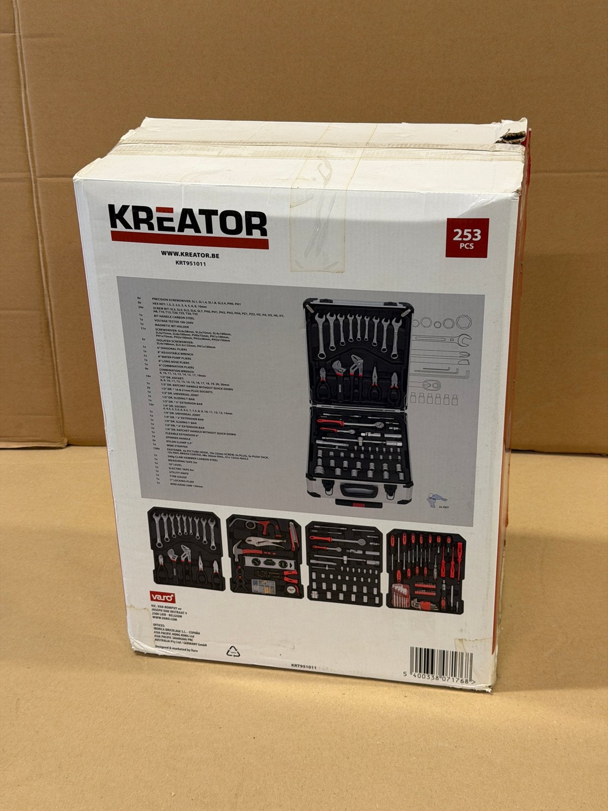 Foto 13 van Nieuw Kreator 253-delige Gereedschapstrolley.