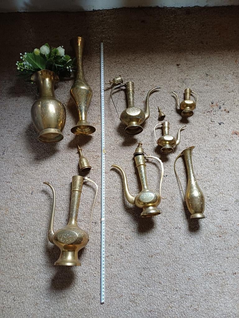 Diverse koperen en bronzen decoratie: vazen, kannen, etc., Antiek en Kunst, Antiek | Koper en Brons, Ophalen of Verzenden