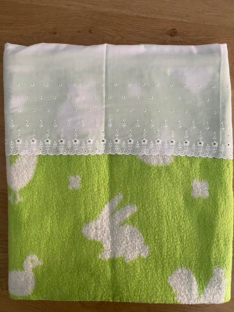 Vintage baby deken met lakentje, Kinderen en Baby's, Dekens, Slaapzakjes en Inbakerproducten, Ophalen of Verzenden, Gebruikt, Deken