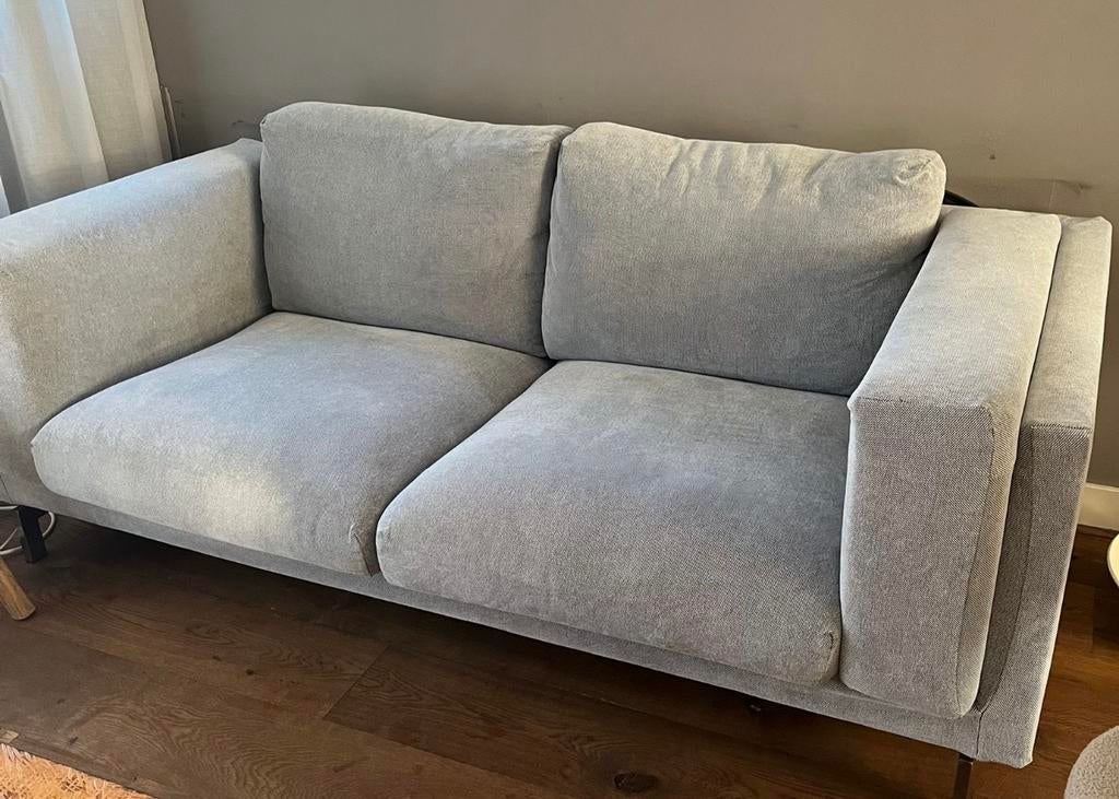 IKEA Nockeby 2-zits bank - Grijs, Ophalen, Gebruikt, Tweepersoons, 75 tot 100 cm