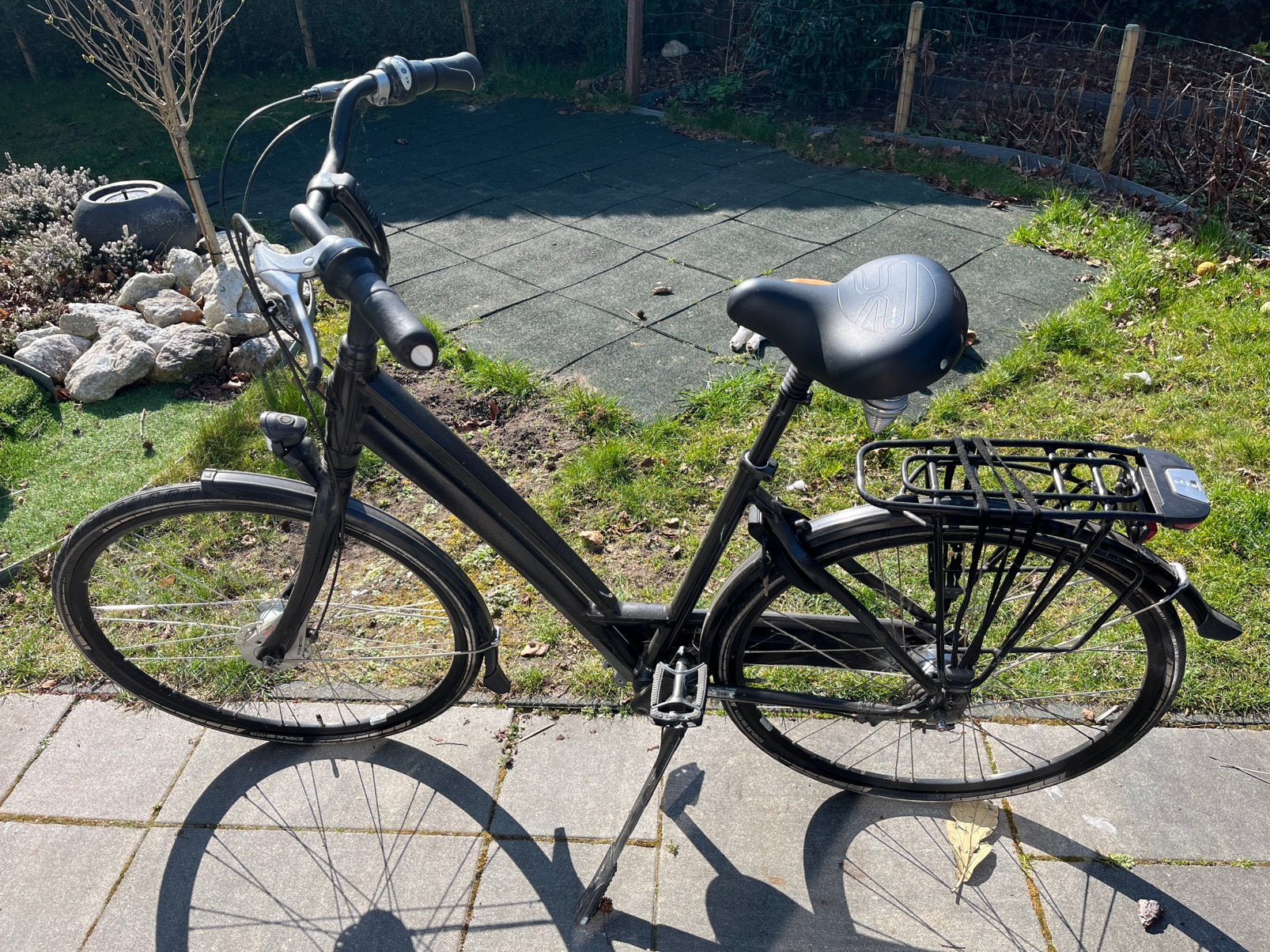 Gazelle damesfiets - zwartgespoten, Ophalen, Gebruikt, Gazelle
