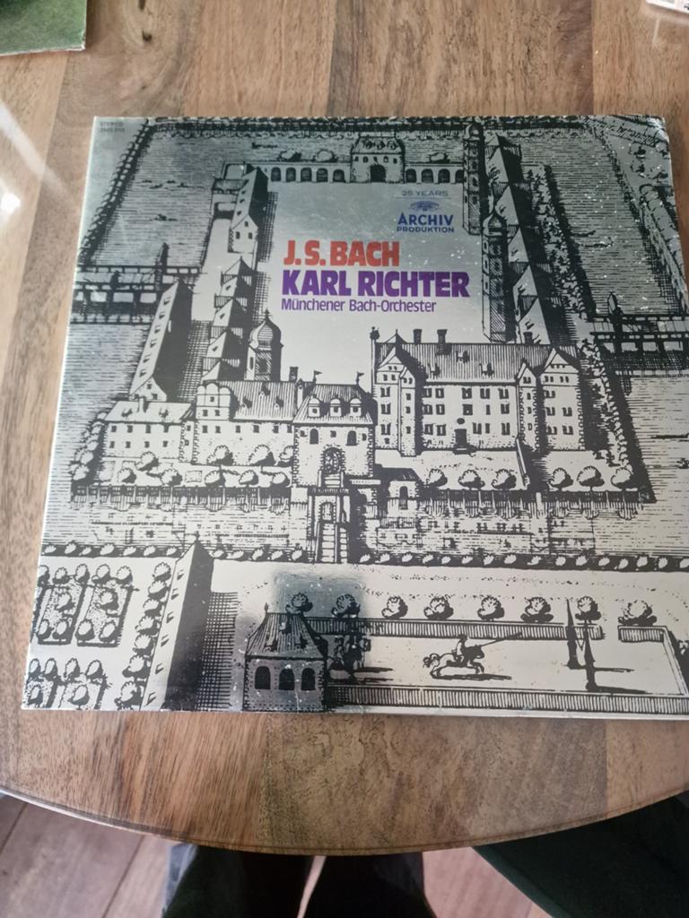 J.S. Bach Karl Richter Münchener Bach-Orchester LP, Gebruikt, Ophalen of Verzenden, 12 inch, Orkest of Ballet
