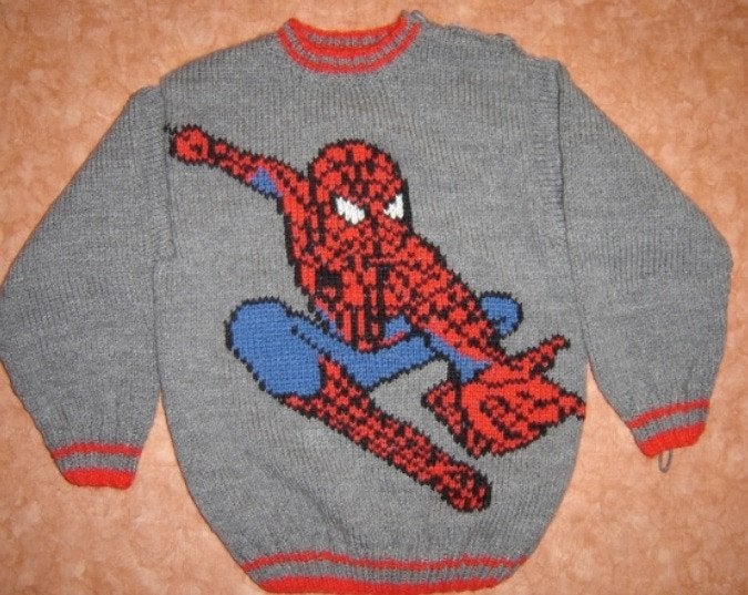 Spiderman trui breipatroon, Ophalen of Verzenden, Zo goed als nieuw, Breien, Patroon of Boek
