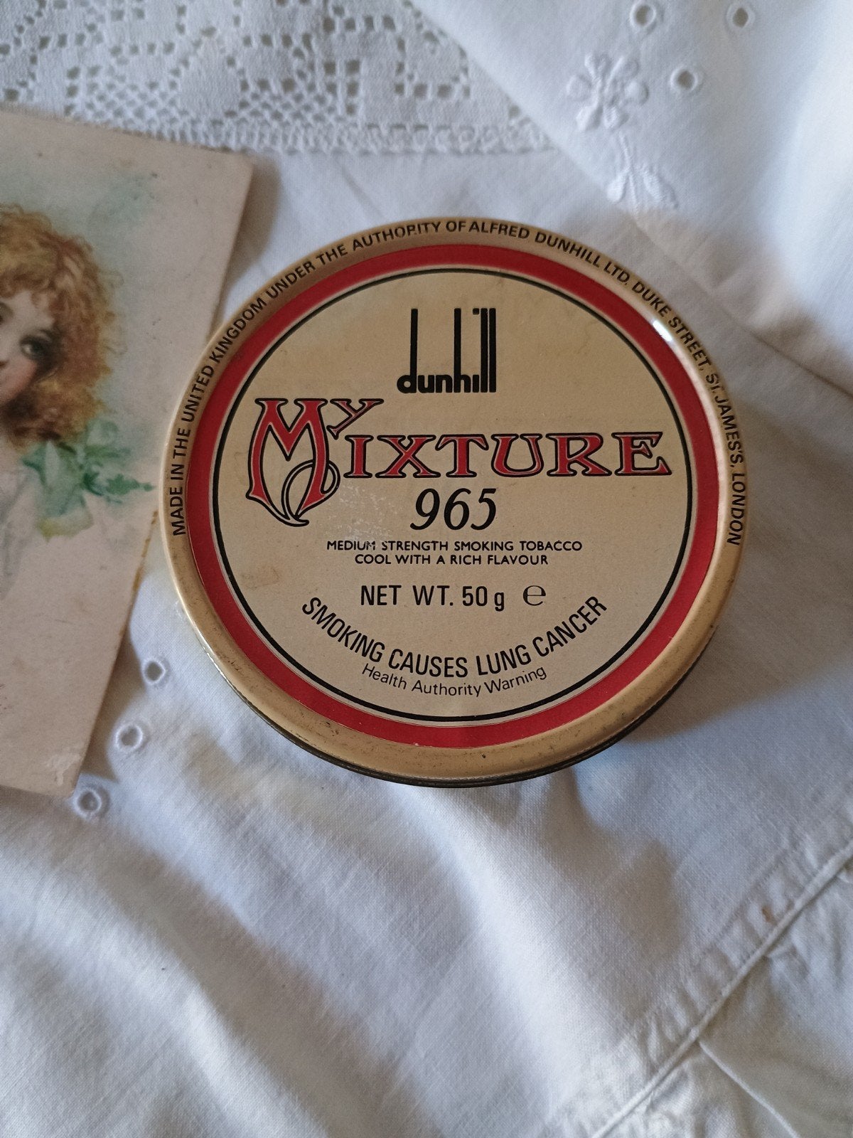 Oud blikje tabak - niet meer te gebruiken ( nr.2), Verzamelen, Ophalen of Verzenden, Gebruikt, Tabaksdoos of Verpakking